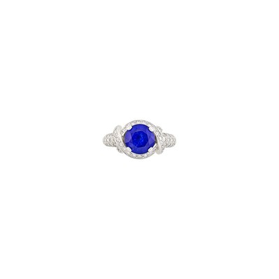Lot 182 - Tiffany & Co., Schlumberger Platinum, Sapphire and Diamond Ring