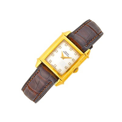 Lot 1027 - Girard Perregaux Gold and Diamond 'Vintage 1945' Wristwatch, Ref. 2591