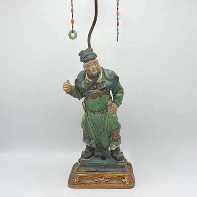 Lot 1100 - Chinese Glazed Terracotta Figure