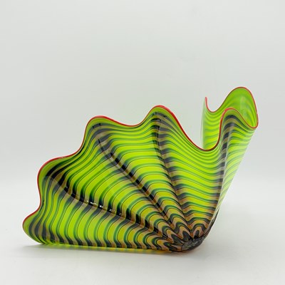 Lot 1077 - Dale Chihuly Blown Glass Two-Piece Parrot Green Persian Set