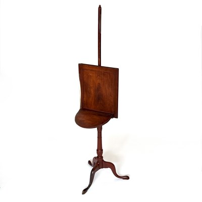 Lot 1107 - Queen Anne Style Mahogany Fire Screen and Candle Stand