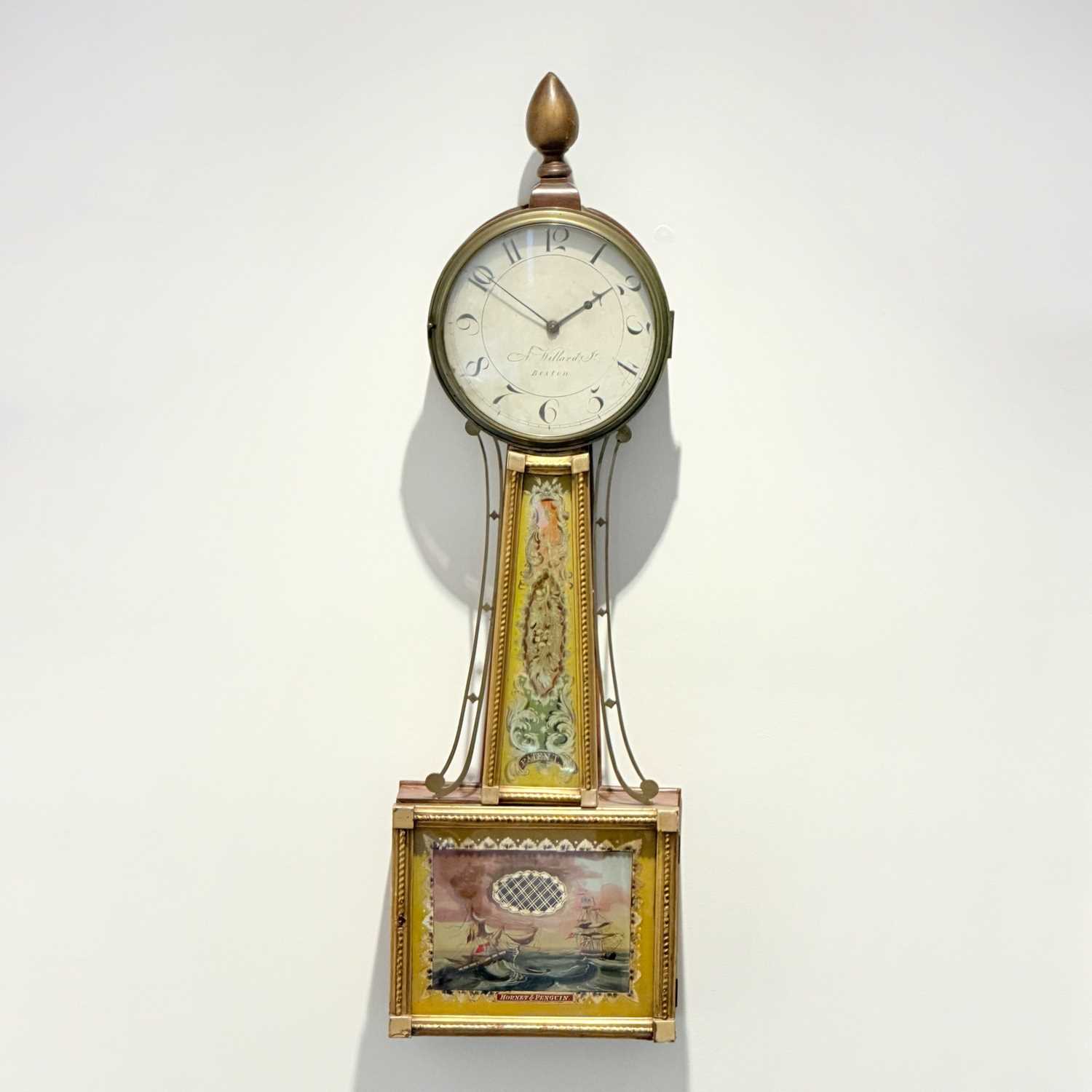 Lot 1088 - Aaron Willard Mahogany and Gilt Gesso Banjo Clock or Patent Timepiece