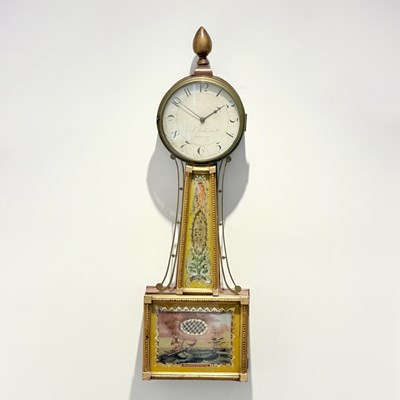 Lot Aaron Willard Mahogany and Gilt Gesso Banjo Clock or Patent Timepiece