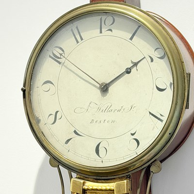 Lot 1088 - Aaron Willard Mahogany and Gilt Gesso Banjo Clock or Patent Timepiece