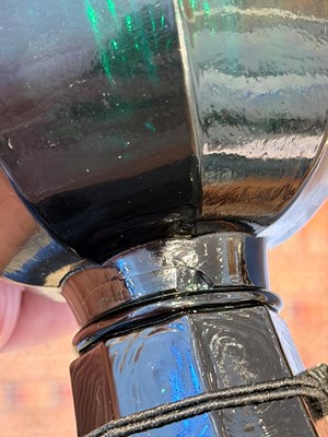 Lot 1141 - Pressed Emerald Green Tulip Vase