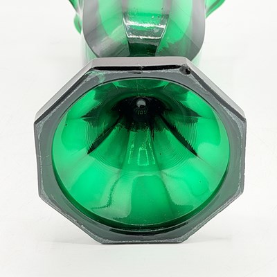 Lot 1141 - Pressed Emerald Green Tulip Vase