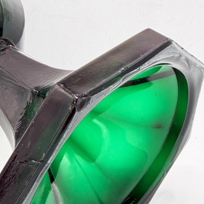 Lot 1141 - Pressed Emerald Green Tulip Vase