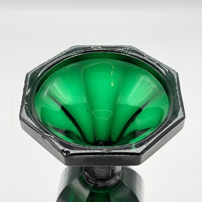 Lot 1141 - Pressed Emerald Green Tulip Vase