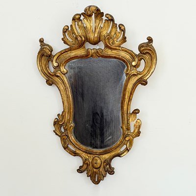 Lot 1134 - Italian Rococo-style Giltwood and Gesso Mirror