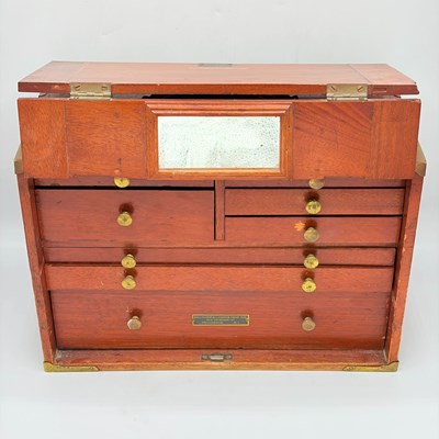 Lot 1144 - Hammacher Schlemmer Traveling Jewelry or Watchmaker's Chest