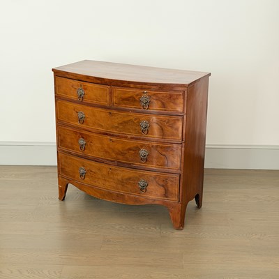 Lot 1147 - George III Inlaid Mahogany Bowfront Chest of Drawers