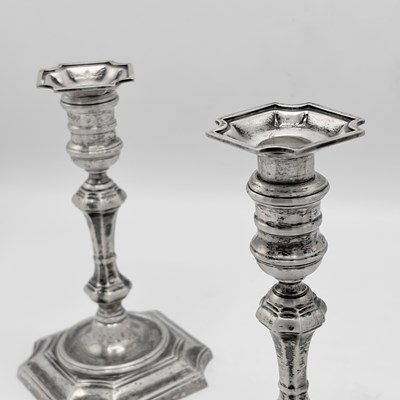Lot 1218 - Set of Four American Sterling Silver Candlesticks