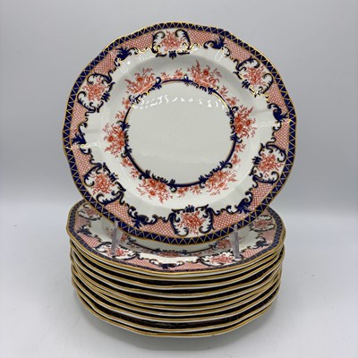 Lot 1164 - Set of Eleven Royal Crown Derby Imari Palette Porcelain Dinner Plates