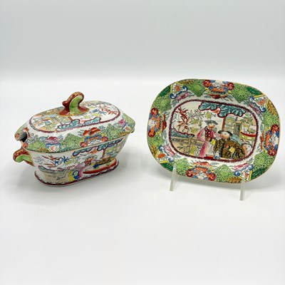 Lot 1167 - Mason's Ironstone "Green Mandarin" or "Chinoiserie" Pattern Dinner Service