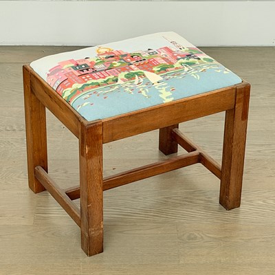 Lot 1172 - Chippendale Style Needlepoint Upholstered Mahogany Stool
