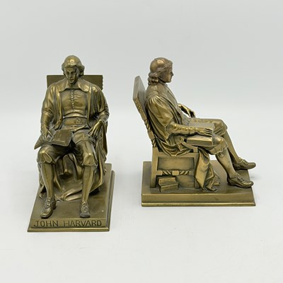 Lot 1175 - Pair of Jennings Brothers "John Harvard" Figural Bookends