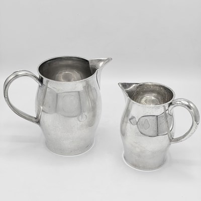Lot 1219 - Two American Sterling Silver "Paul Revere" Pitchers