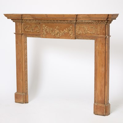 Lot 379 - Neoclassical Style Pine Fireplace Mantel