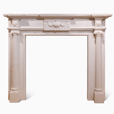 Lot 383 - Marble Fireplace Mantel
