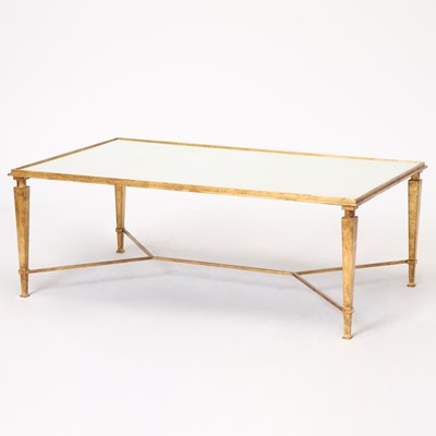 Lot 381 - Gilt-Metal and Mirrored Low Table
