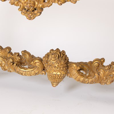 Lot 385 - Louis XV Style Faux Marble Top Giltwood Console