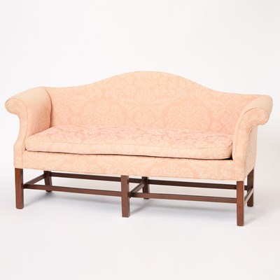 Lot 391 - Chippendale Style Upholstered Mahogany Settee