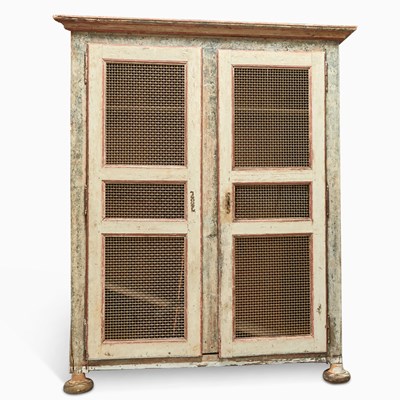 Lot 404 - Large Continental Painted Pine Armoire