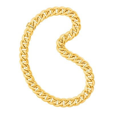 Lot 28 - Gold Curb Link Necklace