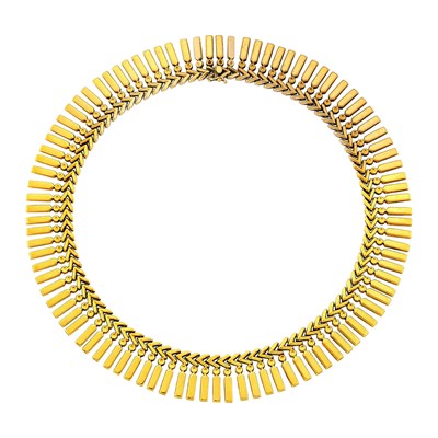 Lot 1038 - Gold Fringe Necklace