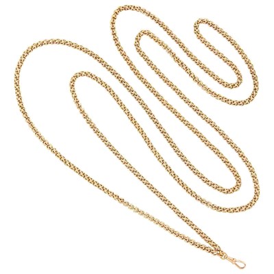 Lot 2059 - Antique Long Gold Watch Chain