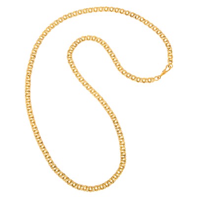Lot 2047 - Long Gold Link Necklace