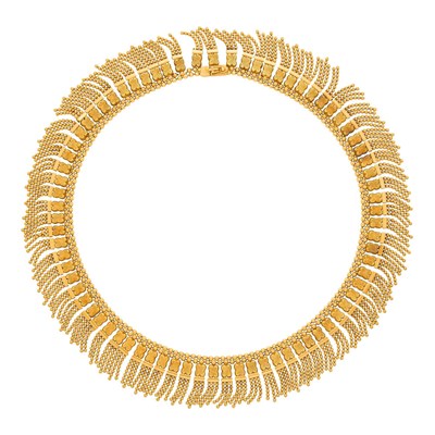 Lot 115 - Antique Gold Fringe Necklace
