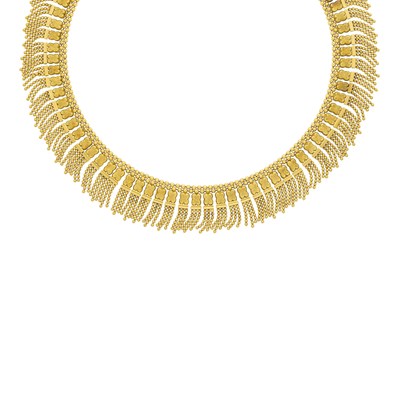 Lot 115 - Antique Gold Fringe Necklace