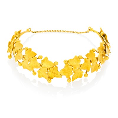 Lot 86 - Antique Gold Leaf Choker Necklace/Tiara Combination