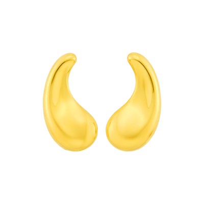 Lot 1010 - Tiffany & Co., Elsa Peretti Pair of Gold 'Bean' Earclips
