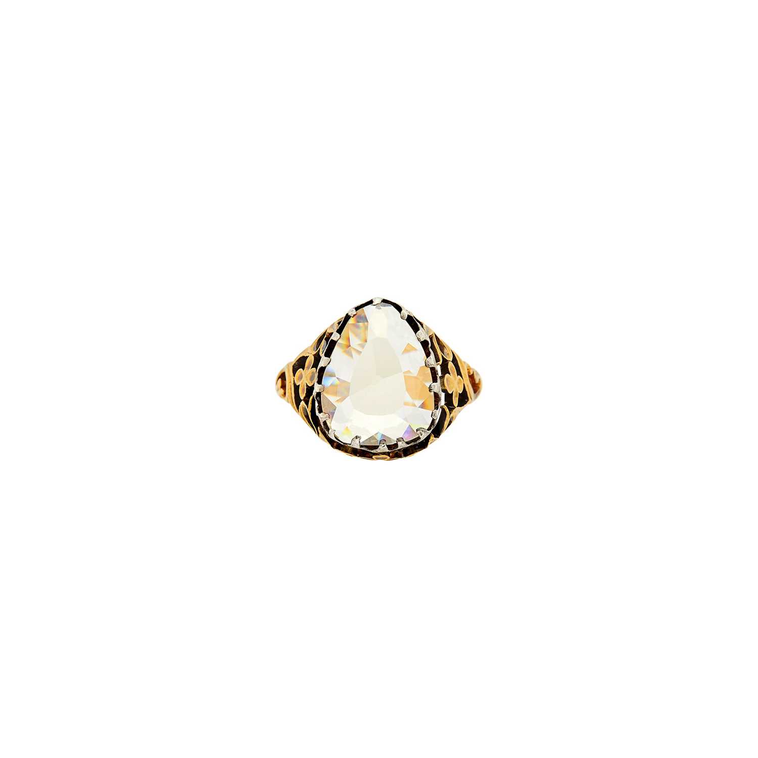 Lot 91 - Gold, Silver and Diamond Ring