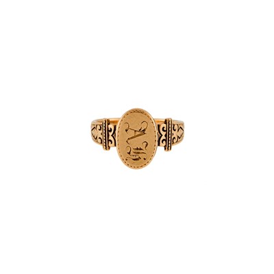 Lot 2159 - Gold Memoriam Ring