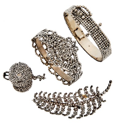 Lot 2194 - Group of Cut Steel Jewelry