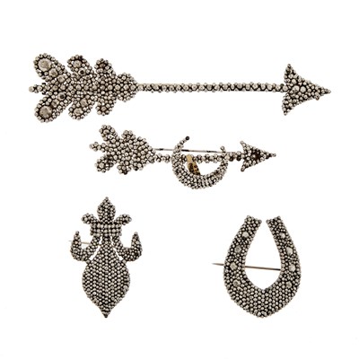 Lot 2197 - Four Cut Steel Brooches