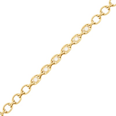 Lot 3 - Tiffany & Co., Paloma Picasso Gold and Diamond Link Bracelet