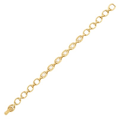 Lot 3 - Tiffany & Co., Paloma Picasso Gold and Diamond Link Bracelet