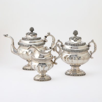 Lot 202 - American Classical Silver Tea Service