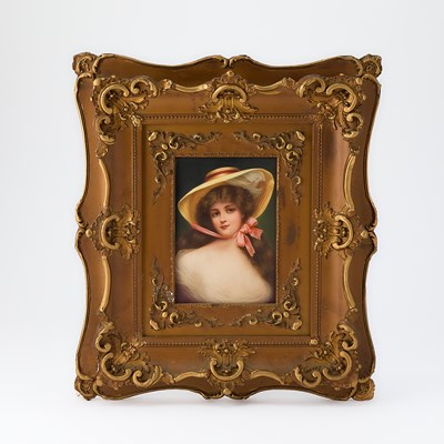 Lot 579 - Continental Porcelain Plaque of Jeunesse Bellet