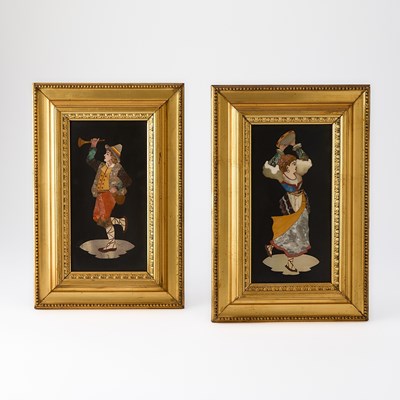 Lot 278 - Two Italian Pietra Dura Plaques