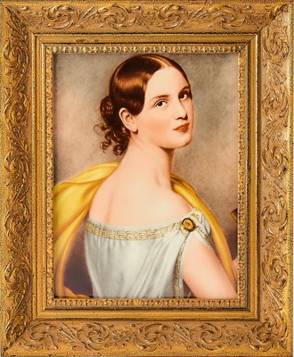 Lot 578 - German Porcelain Plaque of Antonia Wallinger von Ott