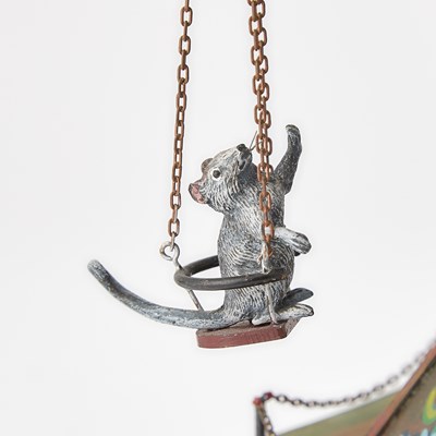 Lot 542 - Vienna Cold-Painted Bronze and Metal Mouse Carousel