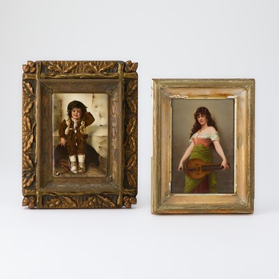 Lot 574 - Two German Porcelain Plaques