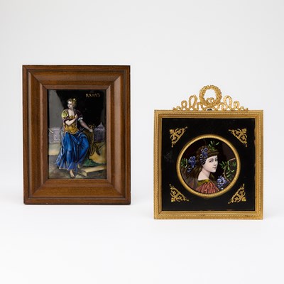 Lot 570 - Two Limoges Enamel Plaques