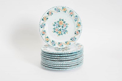 Lot 60 - Set of Ten Spanish Glazed Ceramic Plates