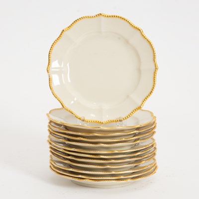Lot 114 - Set of Twelve Porcelain Butter Plates